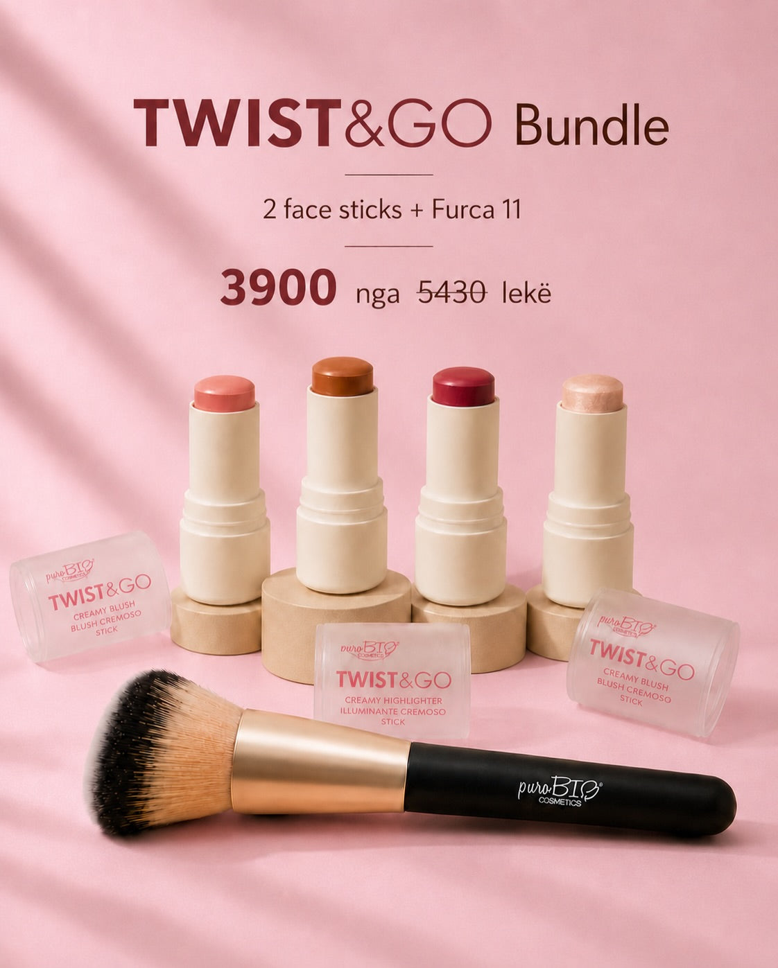 Twist&Go Bundle - 2 Face Sticks + Furça Nr.11