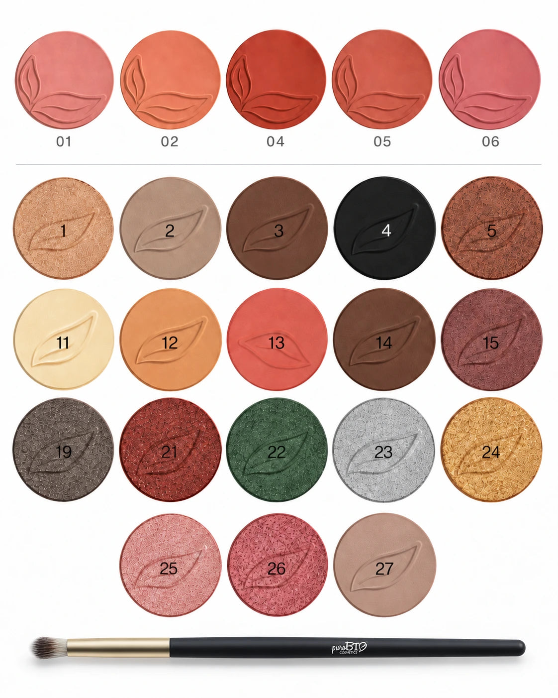 1 Blush + 1 eyeshadow bundle +  Furça 08